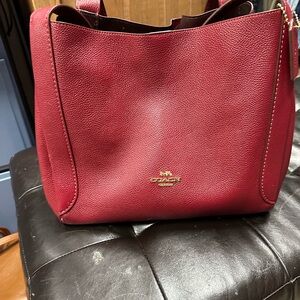 Burgundy Coach Hobo Bag